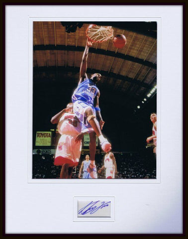 Antawn Jamison Signed Framed 11x14 Photo Display FLEER North Carolina