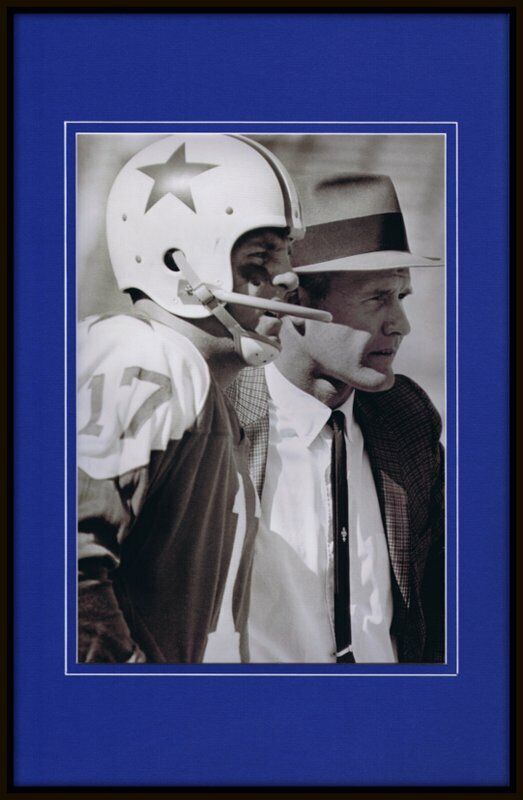 Tom Landry & Don Meredith Framed 11x17 Photo Poster Display Cowboys