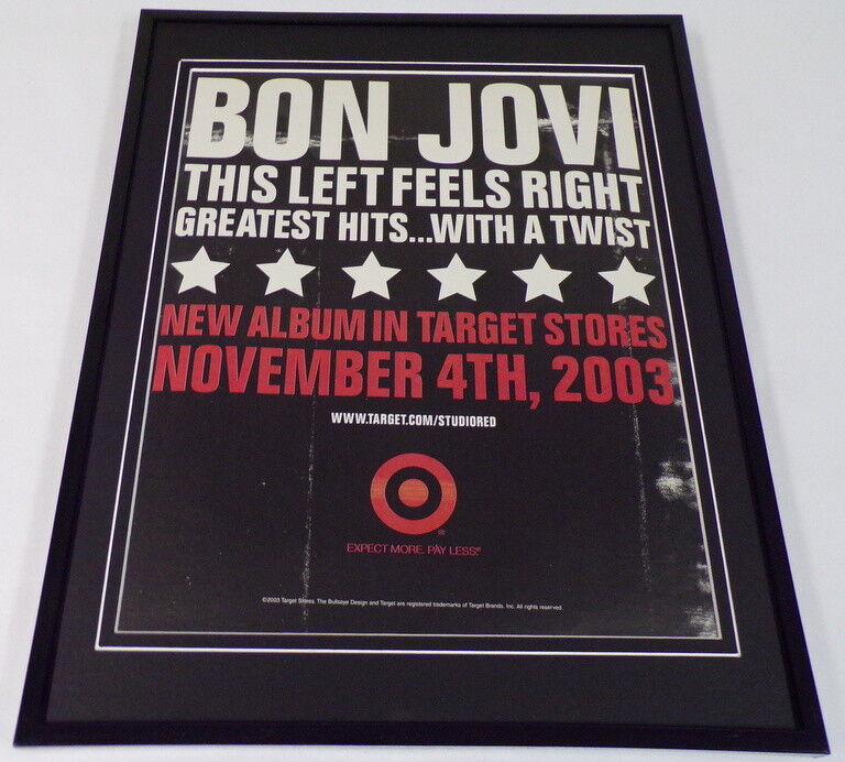 Bon Jovi This Left Feels Right 2003 Framed ORIGINAL 11x14 Advertising Display