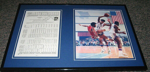 Dave Bing Signed Framed 12x18 Photo Display Pistons Syracuse