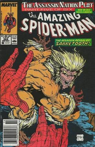 Amazing Spiderman #324 ORIGINAL Vintage 1989 Marvel Comics Todd McFarlane