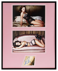 Leighton Meester Signed Framed 16x20 Lingerie Heels Photo Set Making History