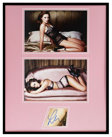 Leighton Meester Signed Framed 16x20 Lingerie Heels Photo Set Making History