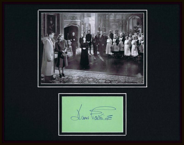 Joan Fontaine Signed Framed 11x14 Photo Display 