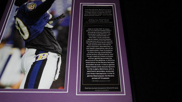 Ed Reed Framed 12x18 Photo Display Ravens