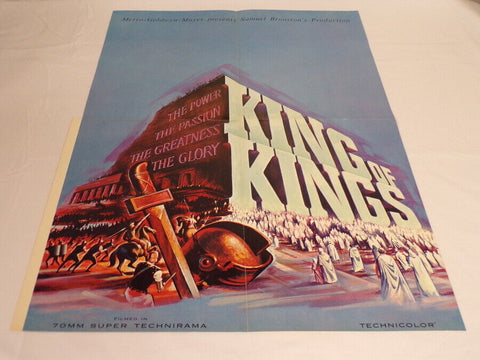 ORIGINAL Vintage 1961 King of Kings 17x24" Industry Poster Ad Jeffrey Hunter