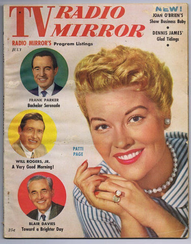 ORIGINAL Vintage July 1956 TV Radio Mirror Magazine Patti Page Will Rogers Jr