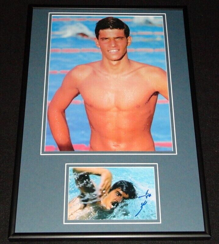 Mark Spitz Signed Framed 12x18 Photo Display B