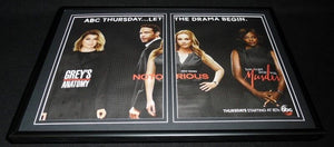 Shondaland 2016 ABC Framed 12x18 ORIGINAL Advertising Display Notorious