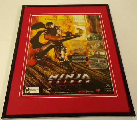 Ninja Gaiden 2004 Xbox Framed 11x14 ORIGINAL Vintage Advertisement Tecmo