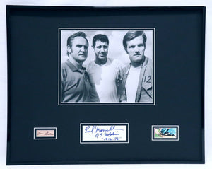 Don Shula Bob Griese + Earl Morrall Triple Signed Framed 16x20 Photo Display