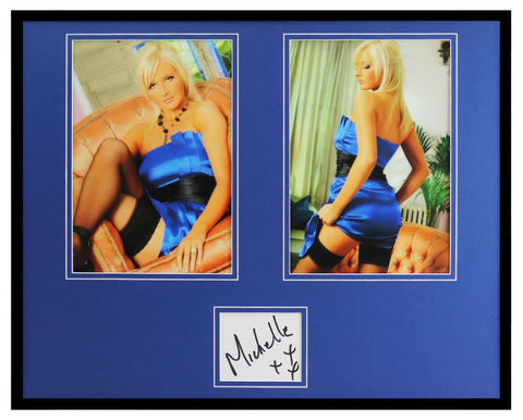 Michelle Marsh Signed Framed 16x20 Lingerie Photo Set AW