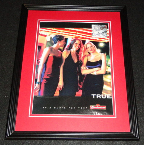 2001 Budweiser Beer True Framed 11x14 ORIGINAL Advertisement