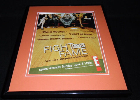 Fight for Fame 2005 Framed 11x14 ORIGINAL Advertisement E! Network