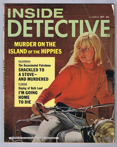 ORIGINAL Vintage October 1967 Inside Detective Magazine GGA