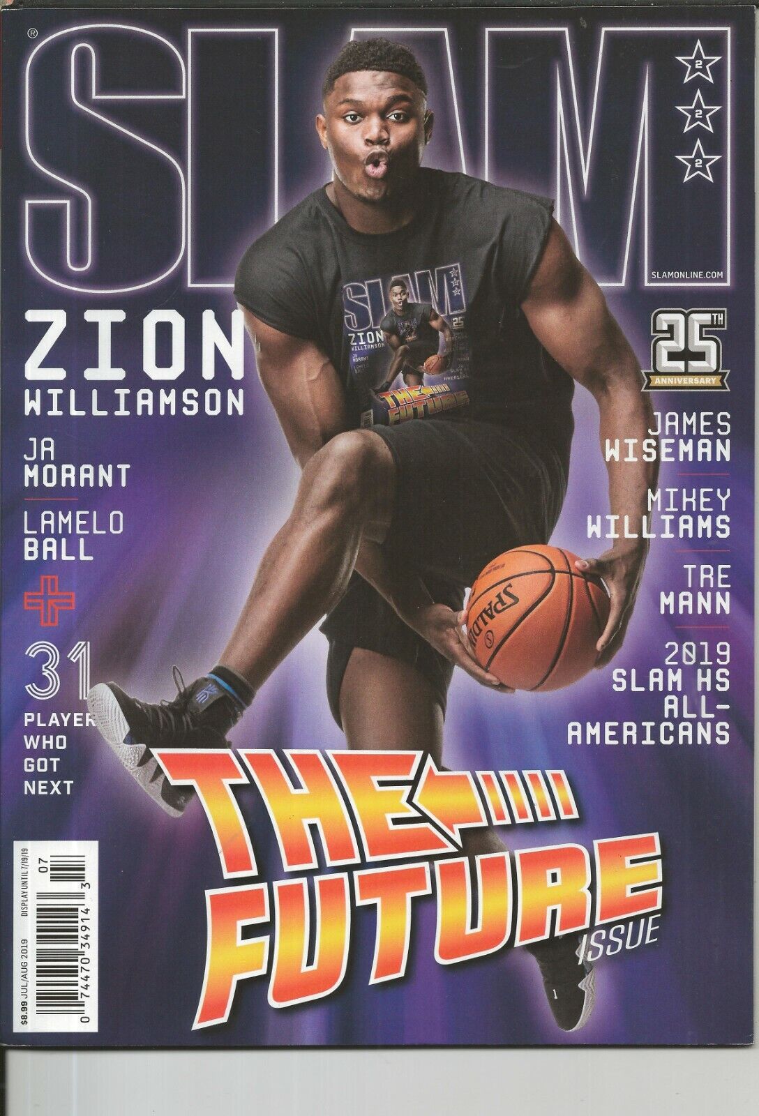 Slam Magazine July 2019 Zion Williamson Ja Morant Lamelo Ball James Wiseman