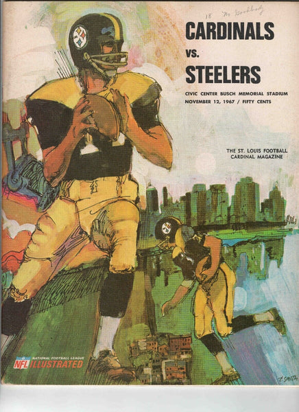 Nov 12 1967 Cardinals @ Pittsburgh Steelers Program Jim Hart Paul Martha