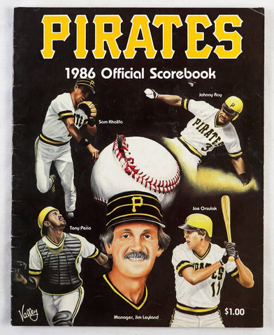 VINTAGE 1986 Cubs @ Pittsburgh Pirates Scorebook Scored Dennis Eckersley