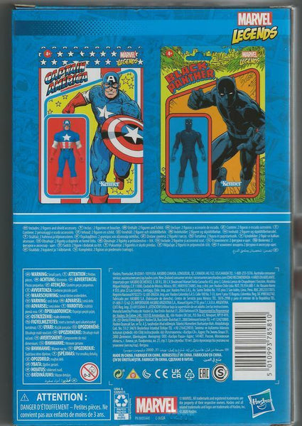 NEW Hasbro Pulse Marvel Black Panther Captain America Retro Action Figure 2 Pack