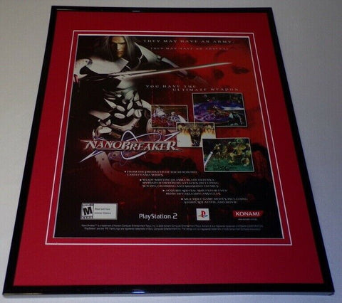 Nanobreaker 2005 PS2 Framed 11x14 ORIGINAL Advertisement