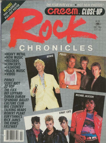 ORIGINAL Vintage February 1984 Creem Rock Chronicles Michael Jackson David Bowie