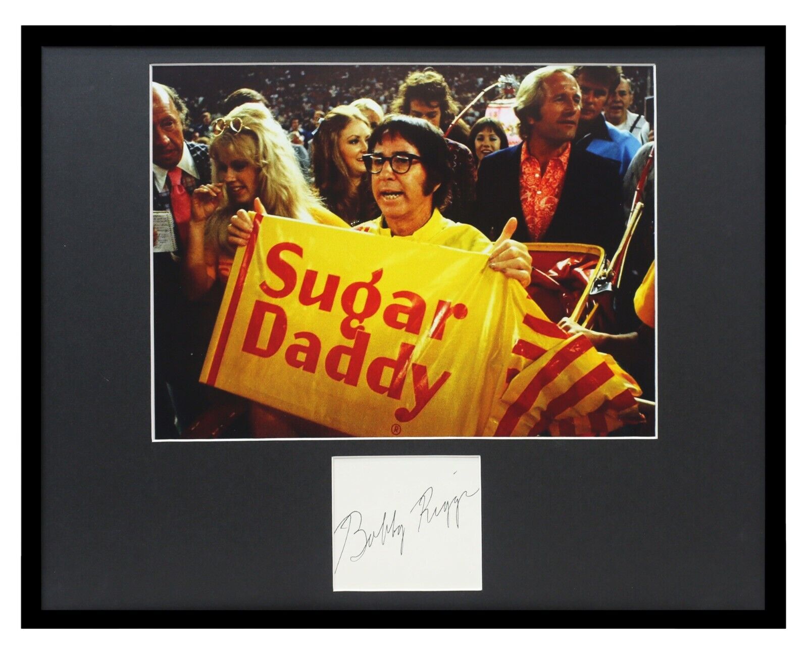 Bobby Riggs Signed Framed 11x14 Photo Display JSA  