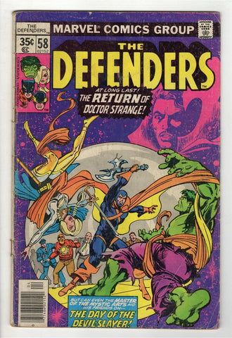 Defenders #58 ORIGINAL Vintage 1978 Marvel Comics Return of Dr Strange