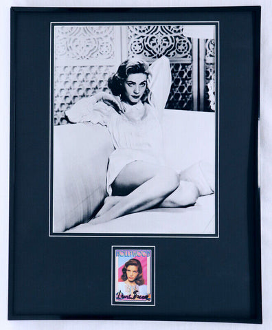 Lauren Bacall Signed Framed 16x20 Photo Display JSA