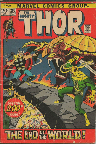 Thor #200 ORIGINAL Vintage 1972 Marvel Comics Loki Ragnarok