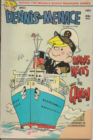 Dennis the Menace Bonus Magazine Series  #128 Vintage 1976 Fawcett Comics  