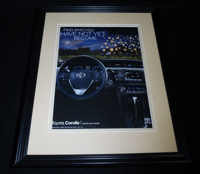 2015 Toyota Corolla Framed 11x14 ORIGINAL Advertisement D