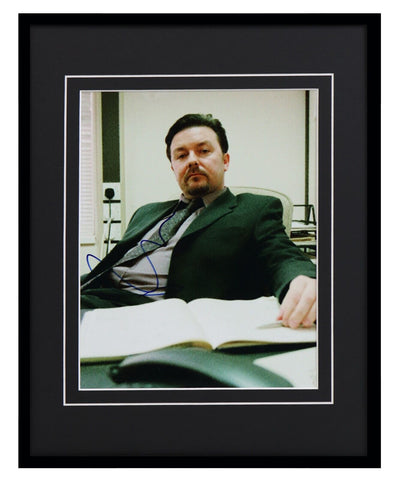 Ricky Gervais Signed Framed 11x14 Photo Display The Office