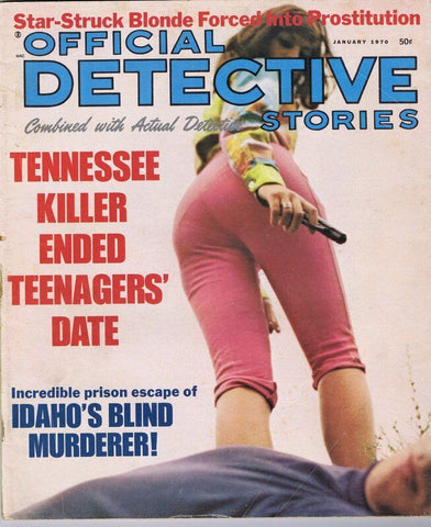 ORIGINAL Vintage January 1970 Official Detective Stories Magazine GGA