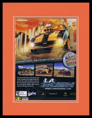 LA Rush 2005 PS2 XBox Framed 11x14 ORIGINAL Advertisement