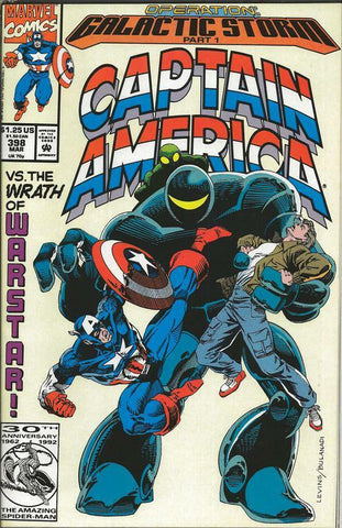 Captain America #398 ORIGINAL Vintage 1992 Marvel Comics Warstar