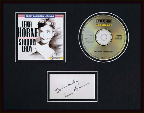 Lena Horne Signed Framed Stormy Lady 11x14 CD & Photo Display