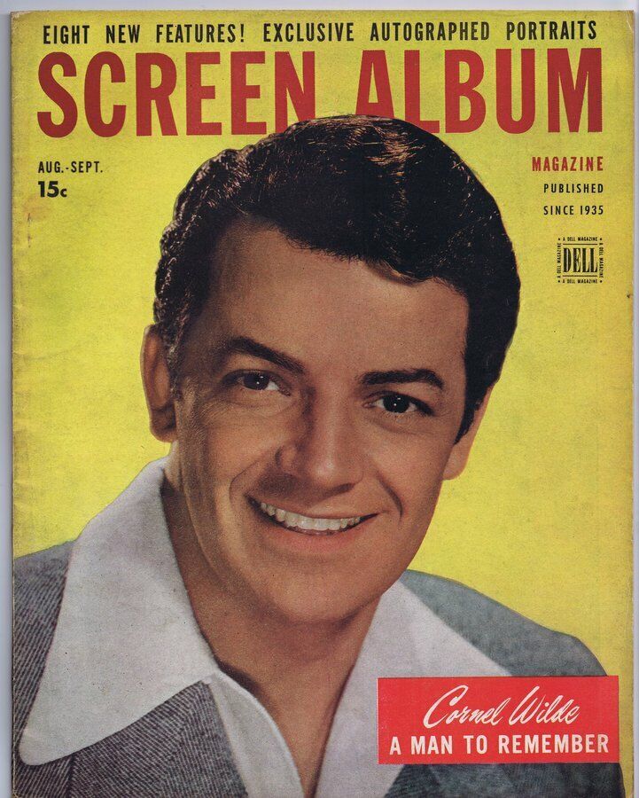 Screen Album Magazine August 1946 Cornel Wilde Cover Gene Kelly Rita Hayworth