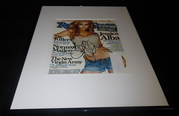 Jessica Alba Signed Framed 16x20 Rolling Stone July 2005 Cover Display