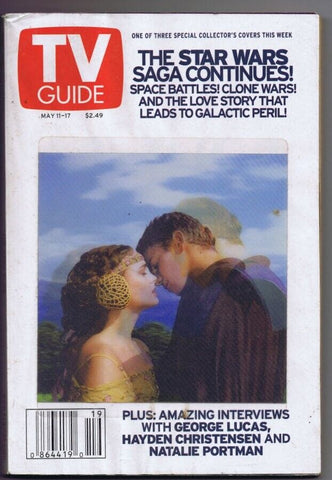 ORIGINAL Vintage TV Guide May 11, 2002 No Label Star Wars 3D Cover N Portman