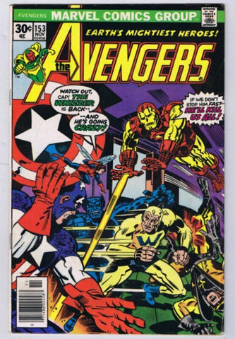 Avengers #153 ORIGINAL Vintage 1976 Marvel Comics Whizzer