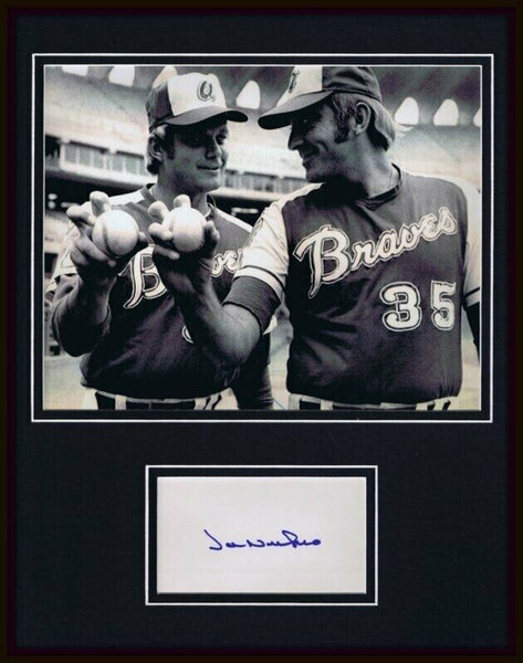 Joe Niekro Signed Framed 11x14 Photo Display Braves w/ Phil Niekro