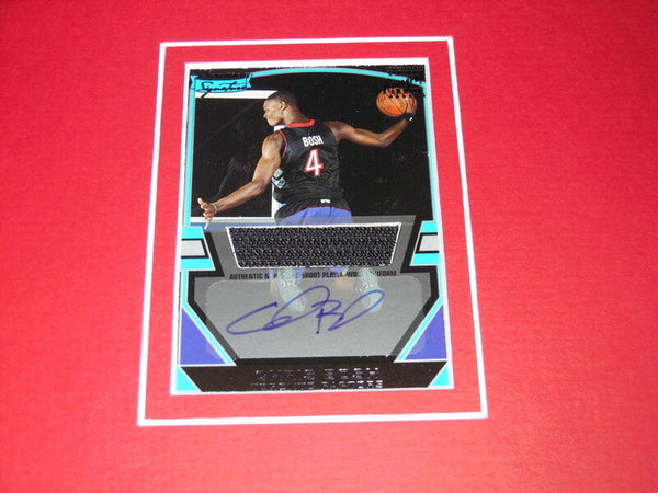 Chris Bosh Signed Framed 16x20 Rookie Card & Photo Display TOPPS Heat