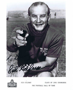 Sid Gillman Signed Vintage 8x10 Photo Chargers