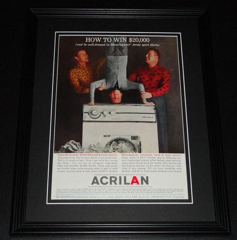 1959 Acrilan 11x14 Framed ORIGINAL Vintage Advertisement B