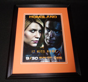 Homeland 2012 11x14 Framed ORIGINAL Advertisement Claire Danes Showtime B