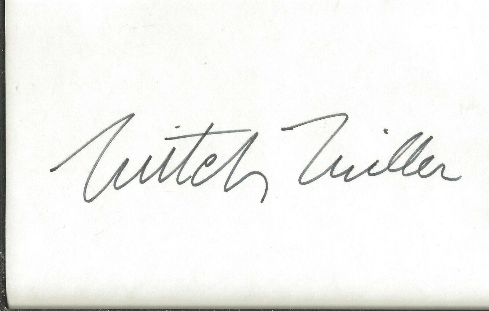 Mitch Miller Signed 3x5 Index Card 