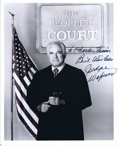 Judge Joseph Wapner Signed Vintage 8x10 Photo People's Court