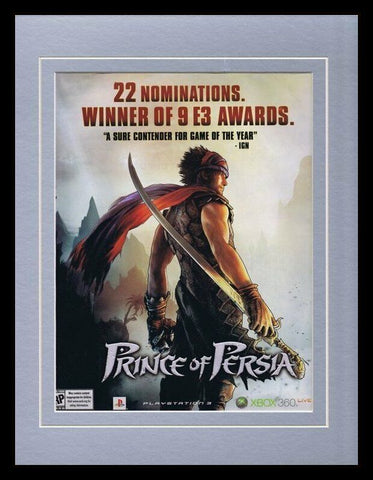 Prince of Persia 2008 XBox PS3 Framed 11x14 ORIGINAL Vintage Advertisement