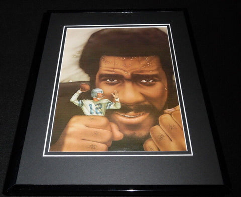 Mean Joe Greene vs Roger Staubach 1975 Framed 11x14 Photo Display Steelers