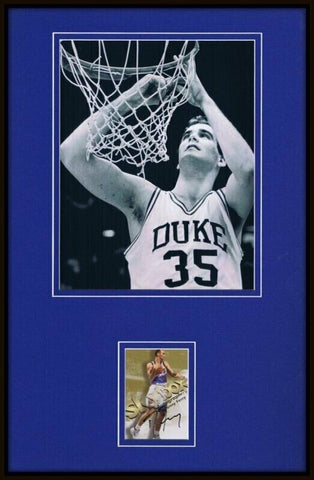 Danny Ferry Signed Framed 11x17 Photo Display AUTOGRAPHICS Duke Cutting Net